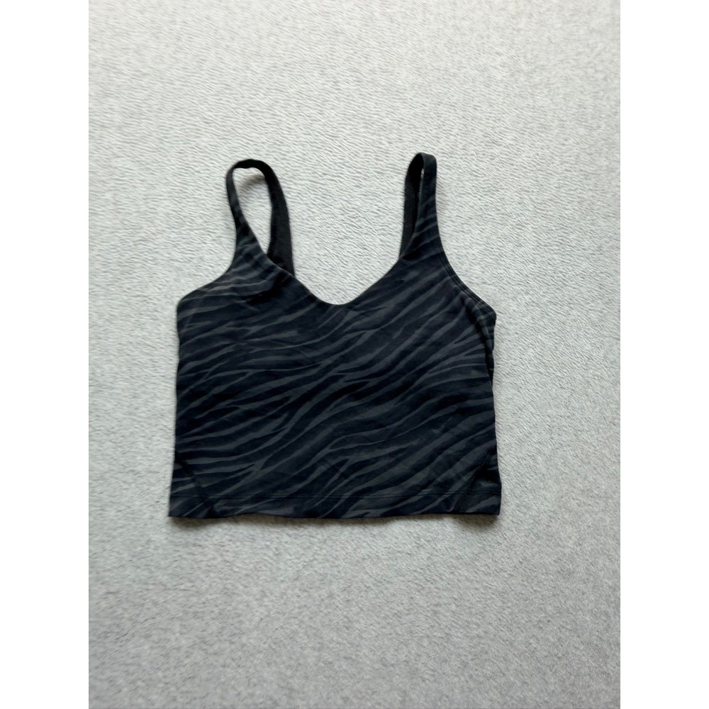 Lululemon Align Tank Top Le Tigre Camo Deep Coal Multi Size 4 Yoga Crop Bra